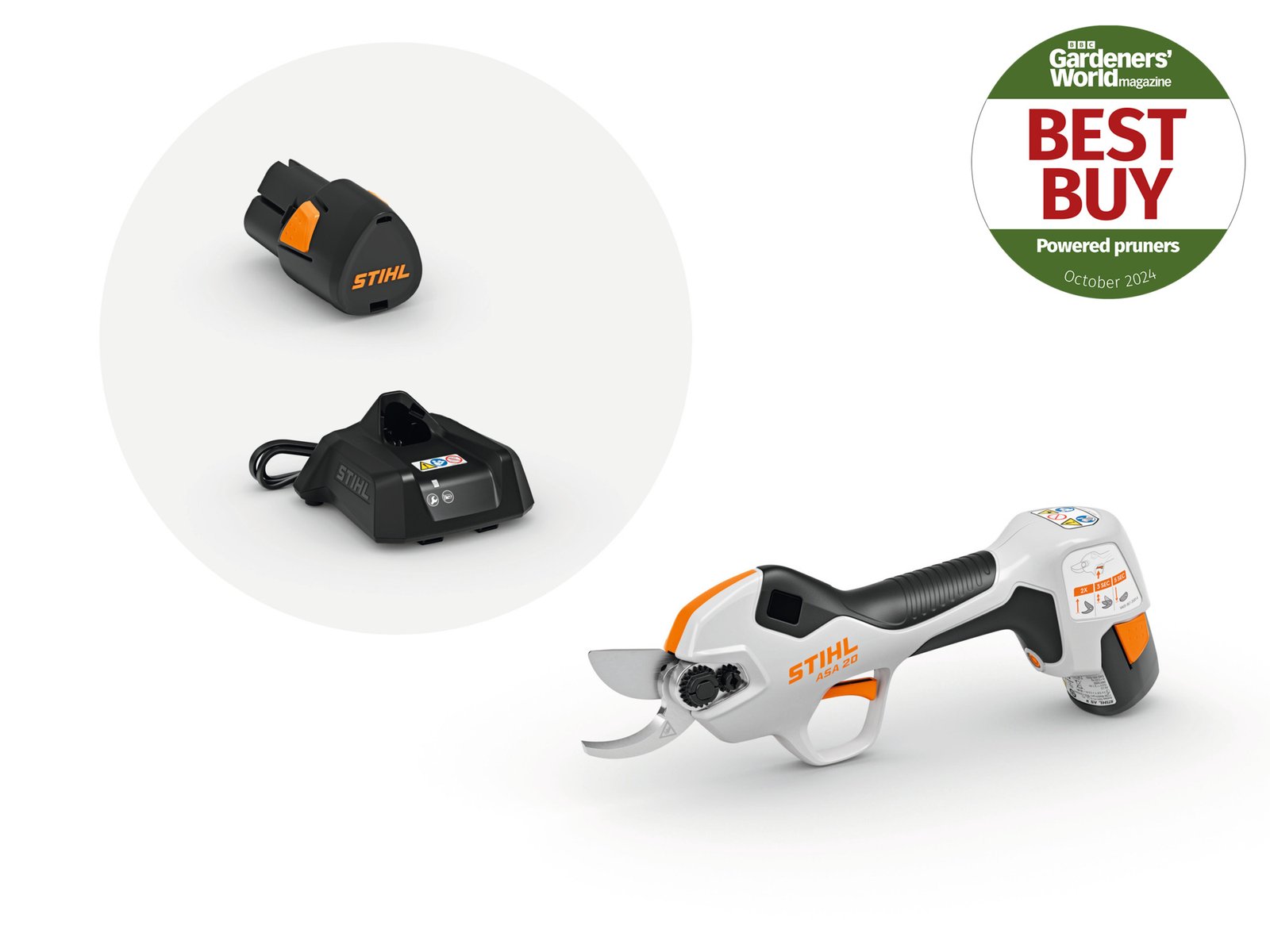 Stihl ASA 20 Cordless Secateurs with AS 2 battery and AL 1 charger - ASA 20 – AS SYSTEM